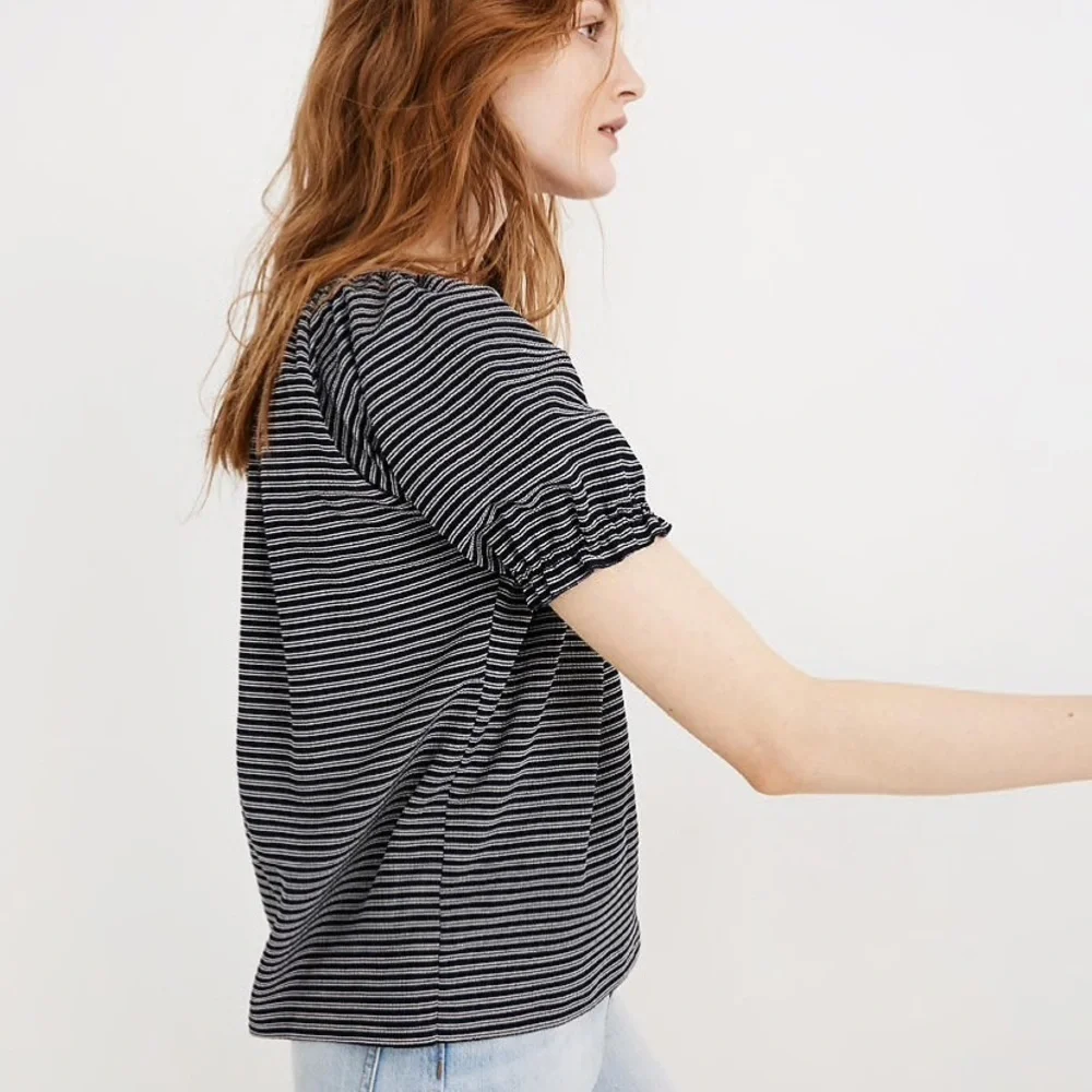 Madewell Texture & Thread Peasant Boho shirt shirt sleeve size XL